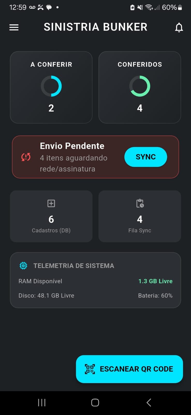 Sinistria App Tela Principal