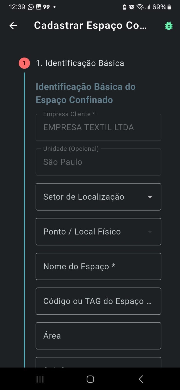 App Sinistria — APR digital no espaço confinado